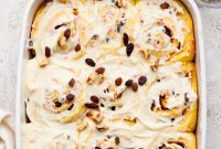 Carrot Cake Cinnamon Rolls Recipe with Cream Cheese Frosting