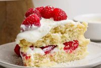 Coconut Layer Cake with Fresh Raspberries Recipe