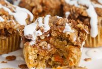 Moist Carrot Cake Muffins with Cottage Cheese