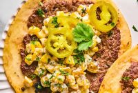 Street Corn Smash Tacos with Cotija and Lime