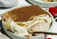 Tiramisu Crepe Roll with Cottage Cheese Filling