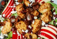 Crispy Chicken Salad with Maple Mustard Vinaigrette