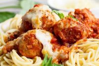 One-Pan Chicken Parmesan Meatball Skillet