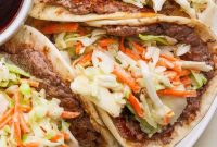 Japanese BBQ Smash Burger Tacos Recipe