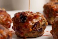 Thanksgiving Meatballs Recipe with Raspberry Sauce
