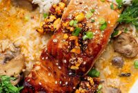 Chili Crunch Salmon with Creamy Coconut Rice