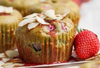 Fluffy Strawberry Matcha Protein Muffins Recipe