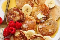 Mini Banana Pancake Bowls with Greek Yogurt