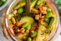 Edamame Cucumber Salad with Chili Crunch in a Jar