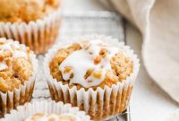 Moist Carrot Cake Muffins Recipe with Cream Cheese Frosting