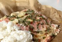Garlic Mojo Salmon Baked in Parchment