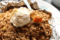 Campfire Foil-Pack Peach Crisp Recipe
