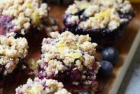 Zesty Lemon Blueberry Crumble Bars with Buttery Oat Crust
