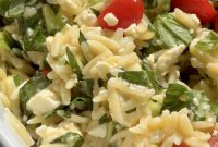 Lemony Basil Orzo Salad with Feta
