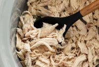 Crockpot Shredded Chicken for Tacos and Sandwiches