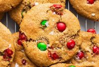 Flourless M&M Cookies to Leave for Santa