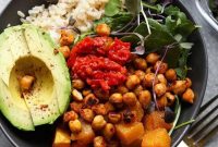 Roasted Butternut Squash Buddha Bowl with Quinoa and Tahini