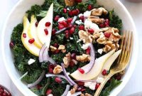 Kale, Pomegranate and Pear Salad