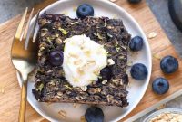 Zesty Vegan Lemon Blueberry Baked Oatmeal Recipe