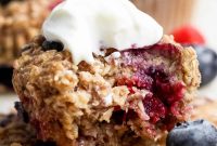 Make-Ahead Triple-Berry Baked Oatmeal Cups