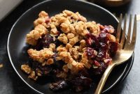Homemade Fresh Cherry Crisp with Oat Streusel