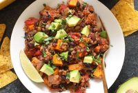 Mexican-Style Sweet Potato and Quinoa Casserole