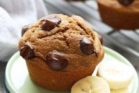 Moist Banana Chocolate Chip Muffins