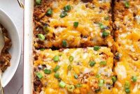 Southwestern Chicken Casserole with Corn, Black Beans and Cheese