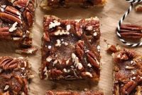 Caramel Pecan Pie Bars with Buttery Shortbread Crust