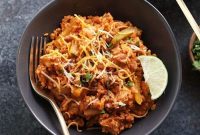 Cheesy Slow Cooker Chicken Enchilada Casserole