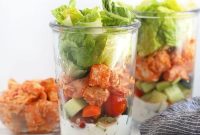 Mason Jar Buffalo Chicken Salad for Meal Prep