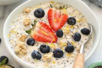 Creamy Lemon Cheesecake Overnight Oats Recipe