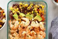 Garlic Lime Shrimp Meal Prep Bowls