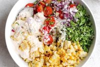 Mexican Street Corn Salad (Esquites) with Creamy Cotija and Lime