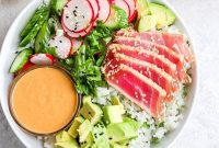 Ahi Tuna Poke Bowl Recipe with Avocado and Sesame