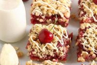 Homemade Cherry Cobbler Bars with Buttery Crust