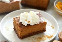 Creamy Pumpkin Cheesecake Bars with Gingersnap Crust