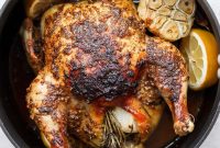 Juicy Whole Roasted Chicken with Crispy Skin