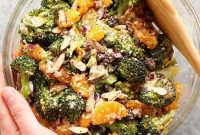 Crunchy Vegan Mandarin Orange Broccoli Salad
