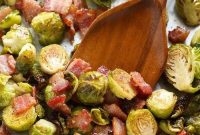 Crispy Roasted Brussels Sprouts with Bacon
