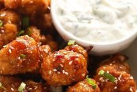 Crispy Sweet Chili Cauliflower Wings, Vegan Appetizer
