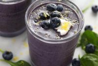 Blueberry Flaxseed Smoothie with Omega 3 Boost