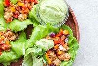 Ground Turkey Fajita Lettuce Wraps with Peppers and Onions