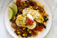 Cheesy Taco Casserole Recipe with Ground Beef