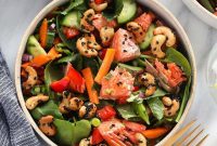 Thai Salmon Salad with Lime and Chili Dressing
