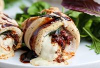 Caprese Stuffed Chicken Breast Recipe with Mozzarella and Basil
