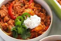 Oven-Baked Chicken Burrito Bowl Casserole Recipe
