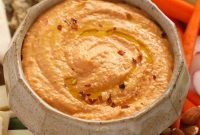 Smoky Roasted Red Pepper Hummus