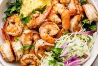 Skillet Cajun Shrimp with Creamy Grits
