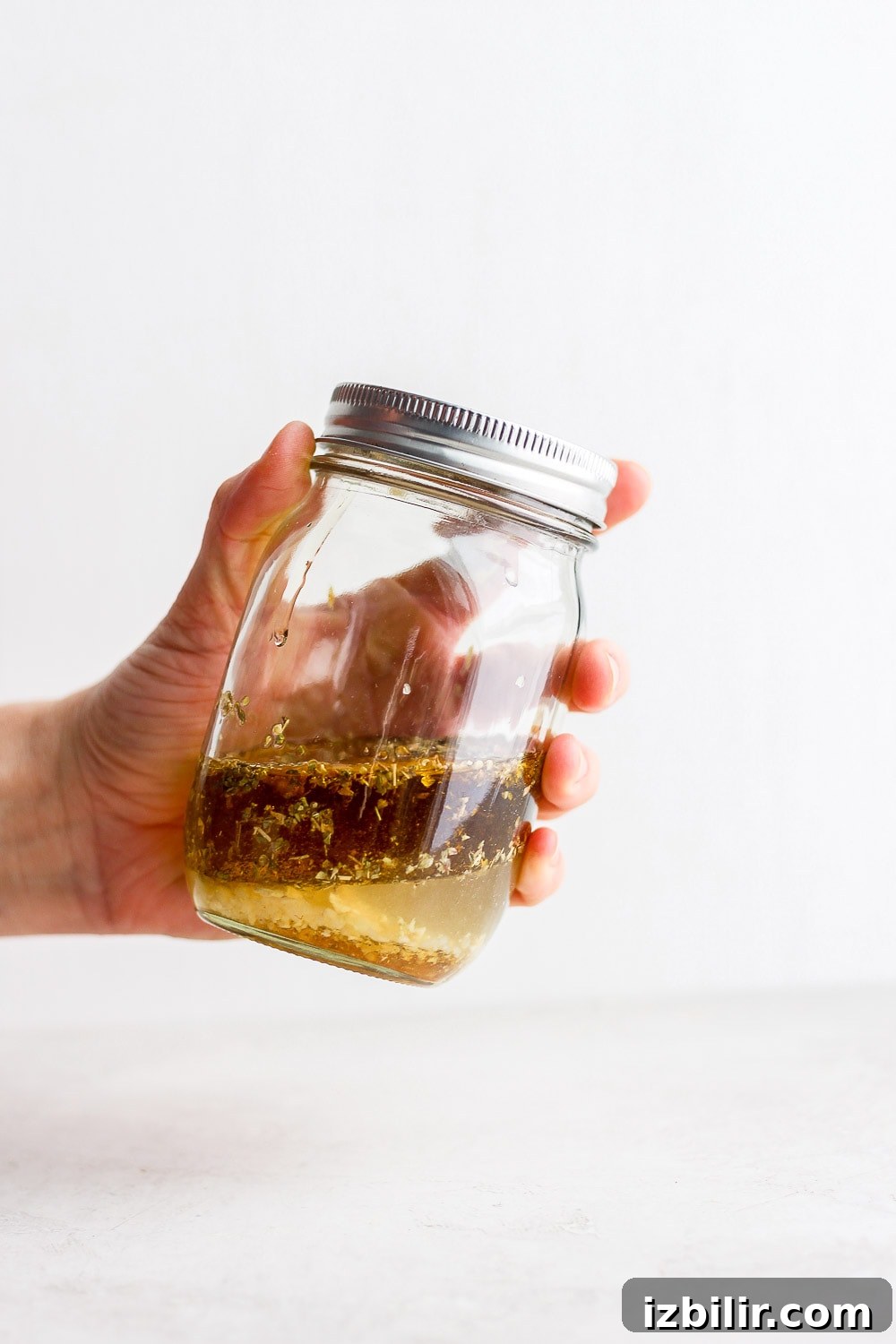 Greek Chicken Marinade with Lemon and Oregano 3 Greek chicken marinade in Mason jar